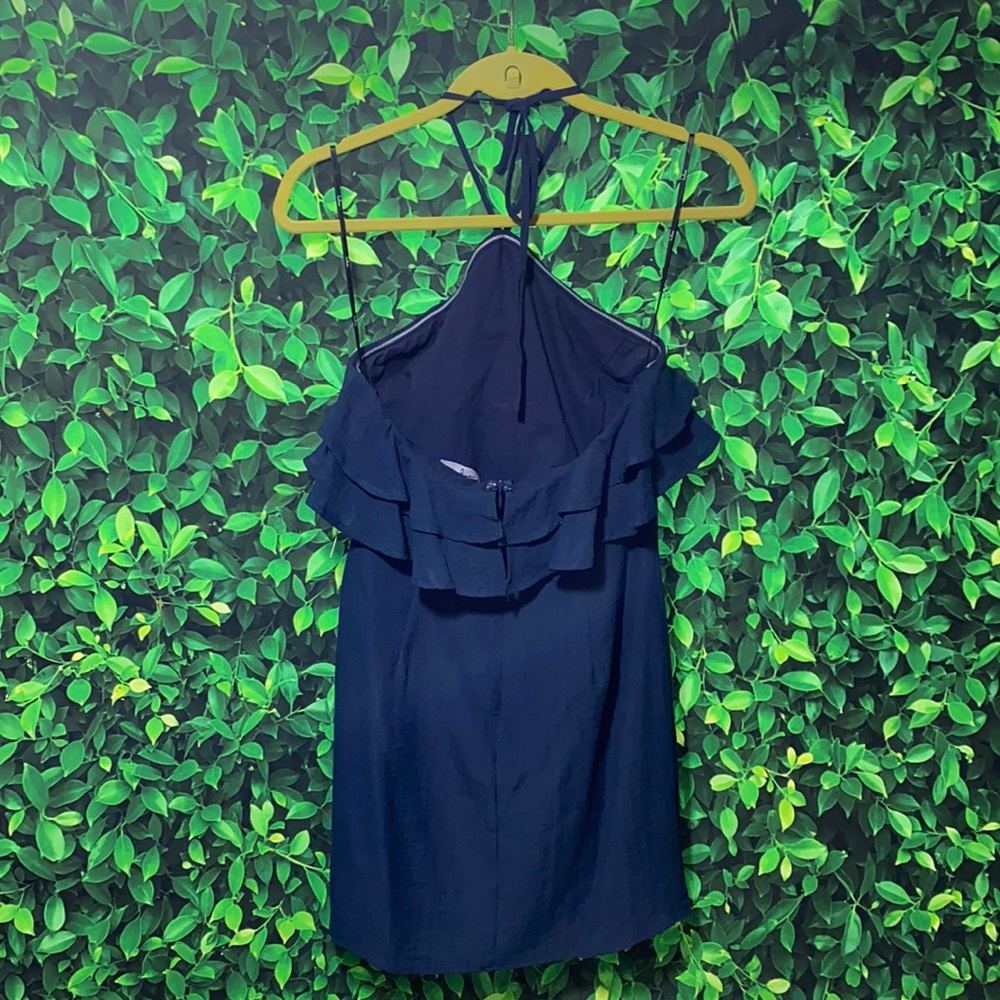 Lulu's Navy Halter Ruffle Mini Dress - Picture 4 of 10